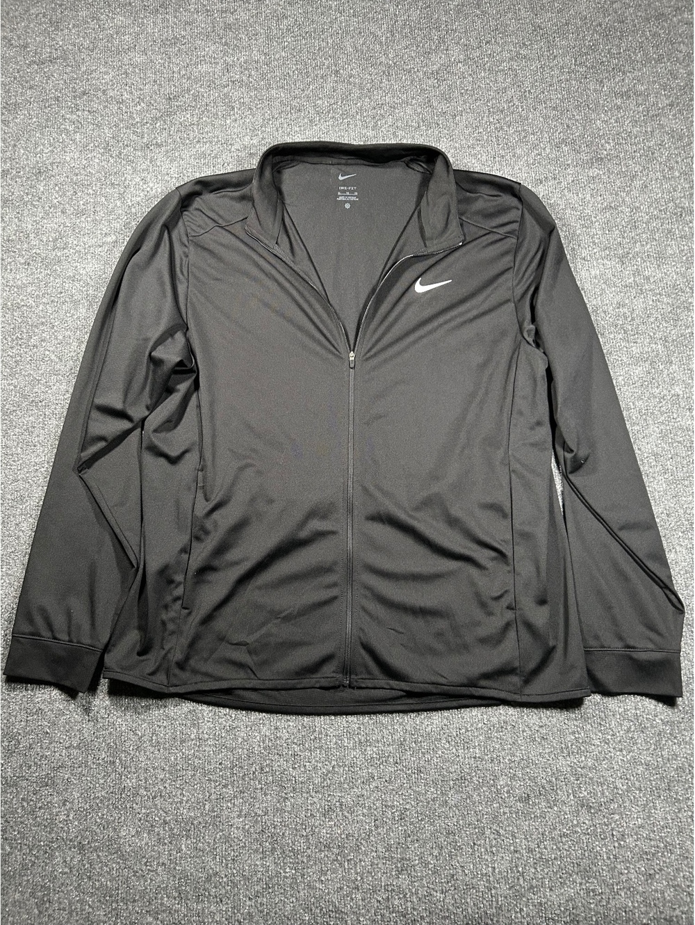 Nike Dri-FIT Black Athletic Track Jacket Size XL